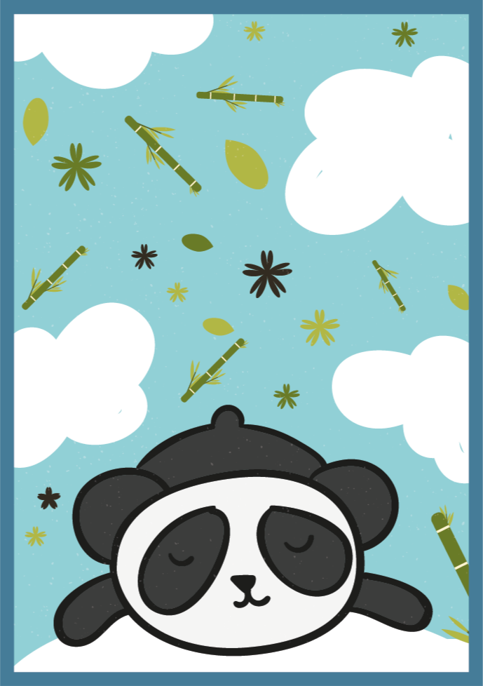 Panda Dreamscape kids carpet - TenStickers
