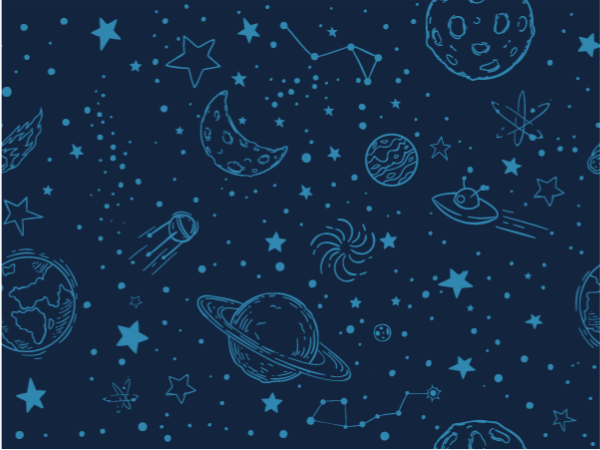 Space-Themed Illustration kids carpet - TenStickers