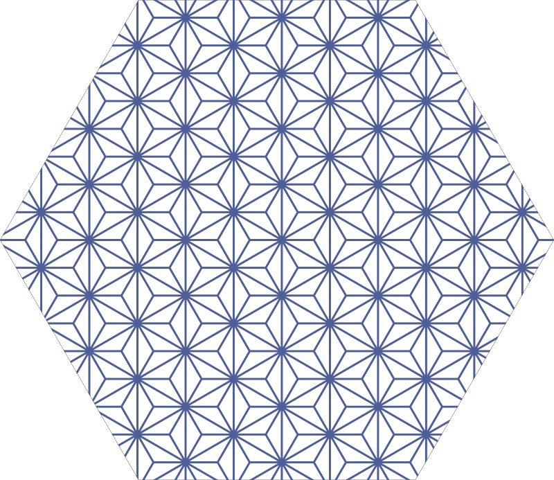 Geometric rug with star patterns - TenStickers
