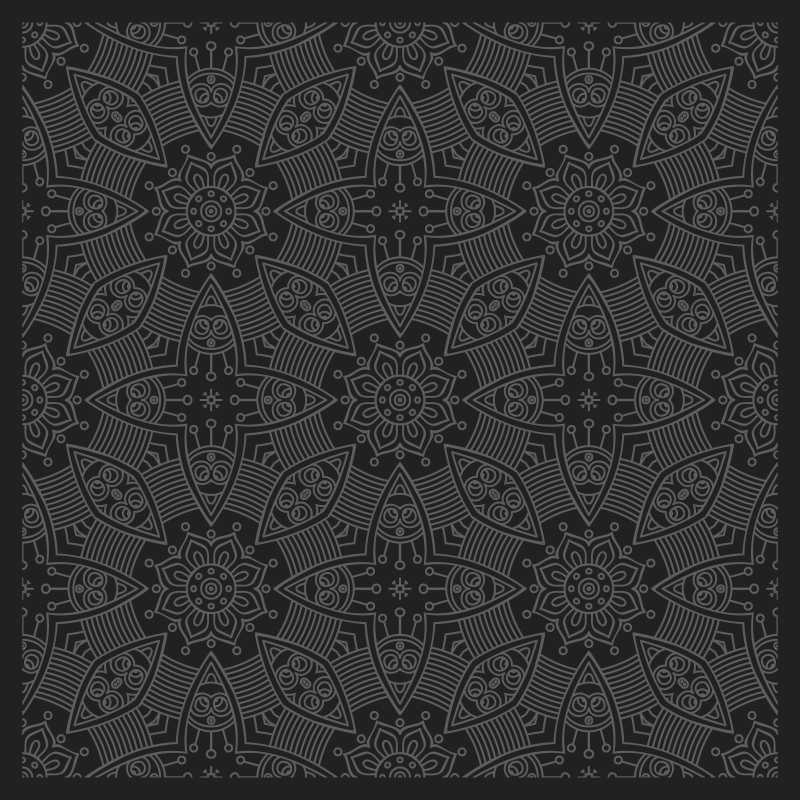 Ornamental grey mosaic floor tiles - TenStickers