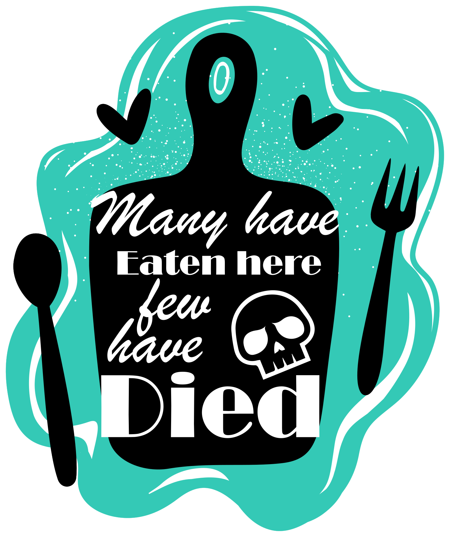 Eaten Here Died quote rug - TenStickers