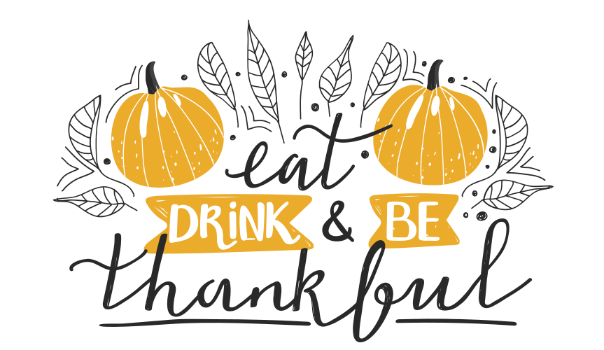 Eat Drink Thankful event carpet - TenStickers