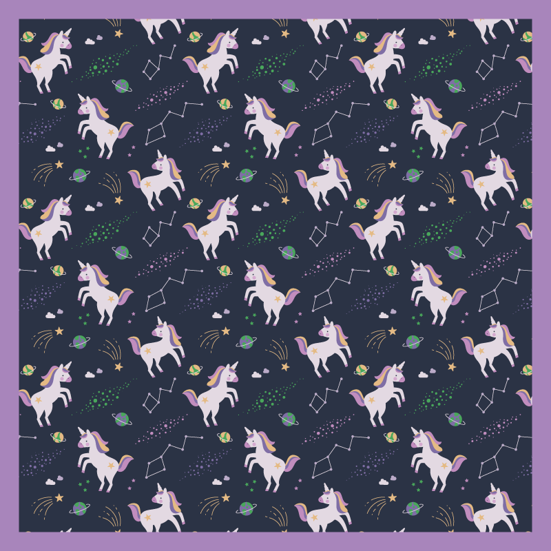 Unicorn Fantasy Playtime kids carpet - TenStickers