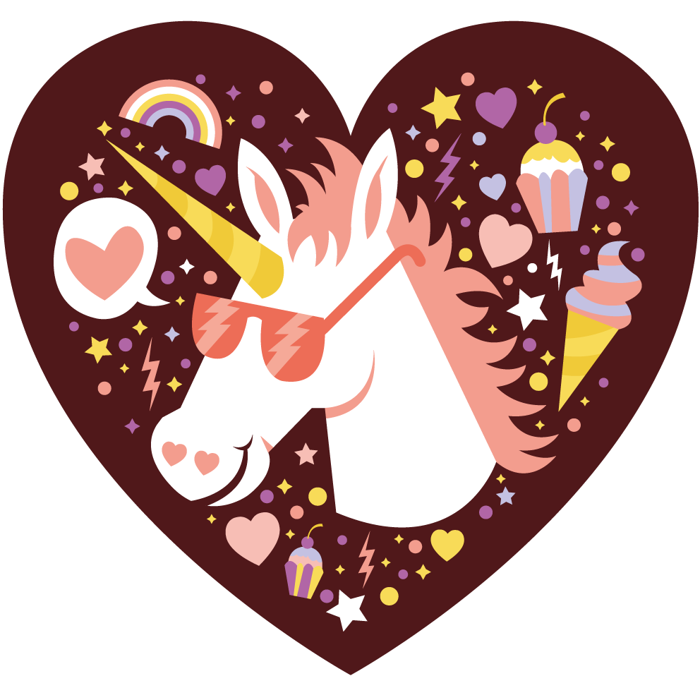 Unicorn Heart Rug kids carpet - TenStickers