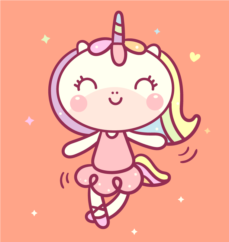 Kids rug cartoon unicorn design for playful spaces - TenStickers