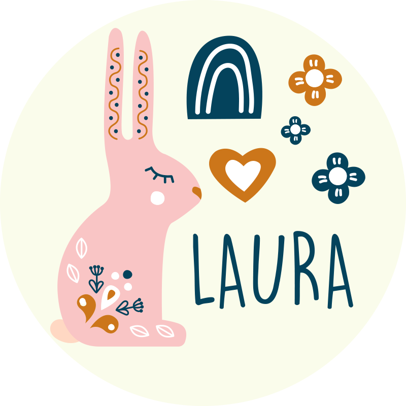 Customizable Bunny custom floor mat - TenStickers