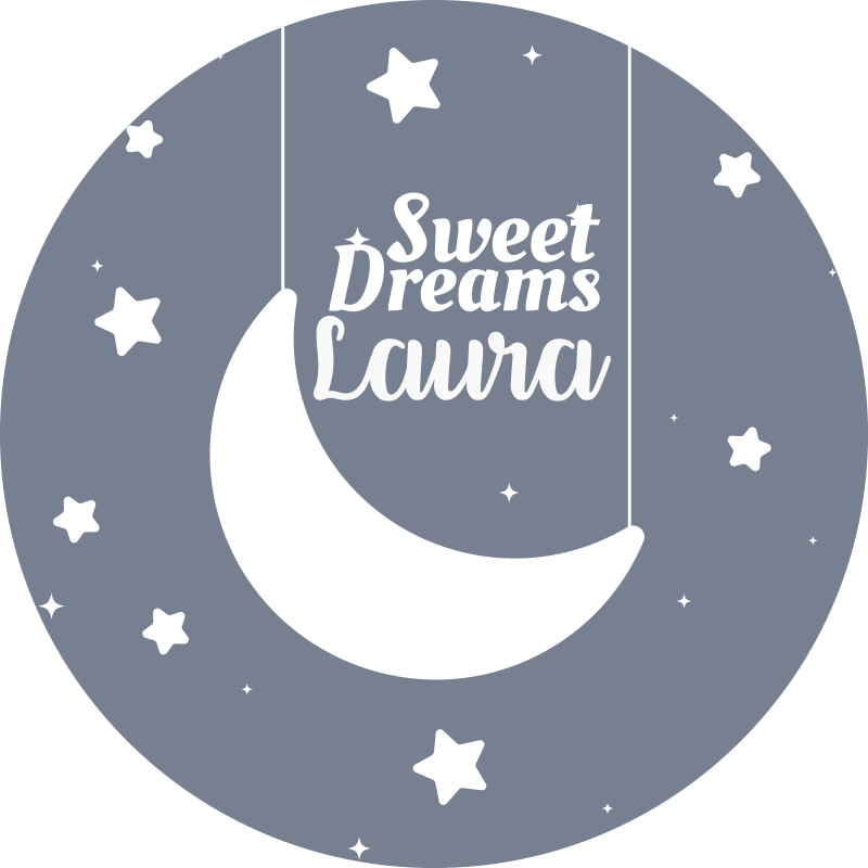 Personalized Moon Design custom floor mat - TenStickers