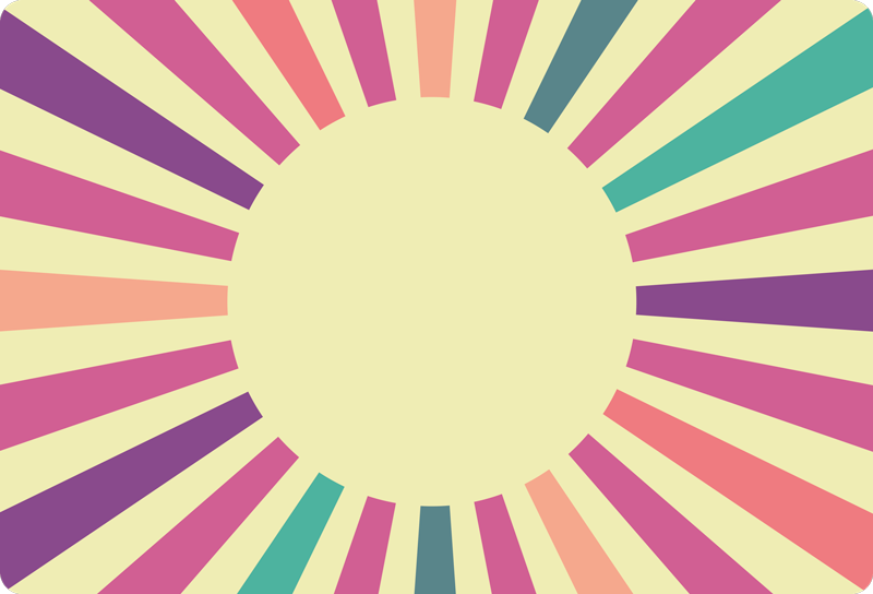 Radiating Lines Design geometric rug - TenStickers