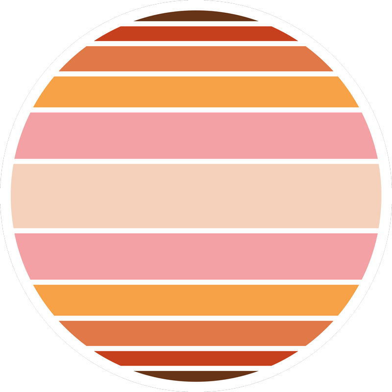 Striped Oval Design stripes rug - TenStickers