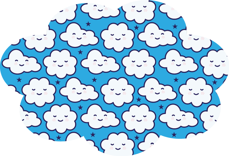 Cloudy Dreamscape nursery rug - TenStickers