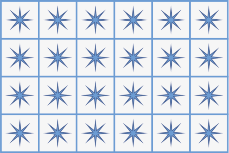 Compass Star Tiles tile carpet - TenStickers