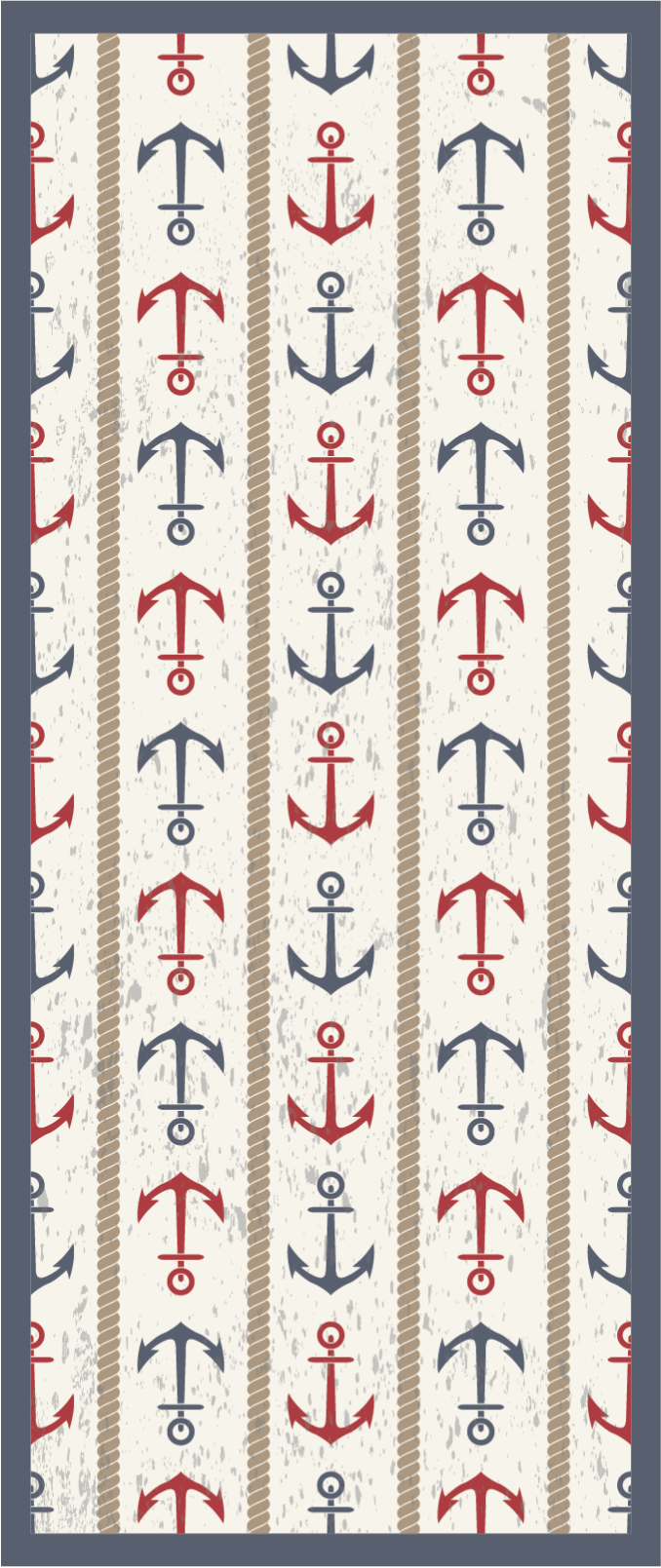 Nautical Anchor Pattern minimalistic rug - TenStickers