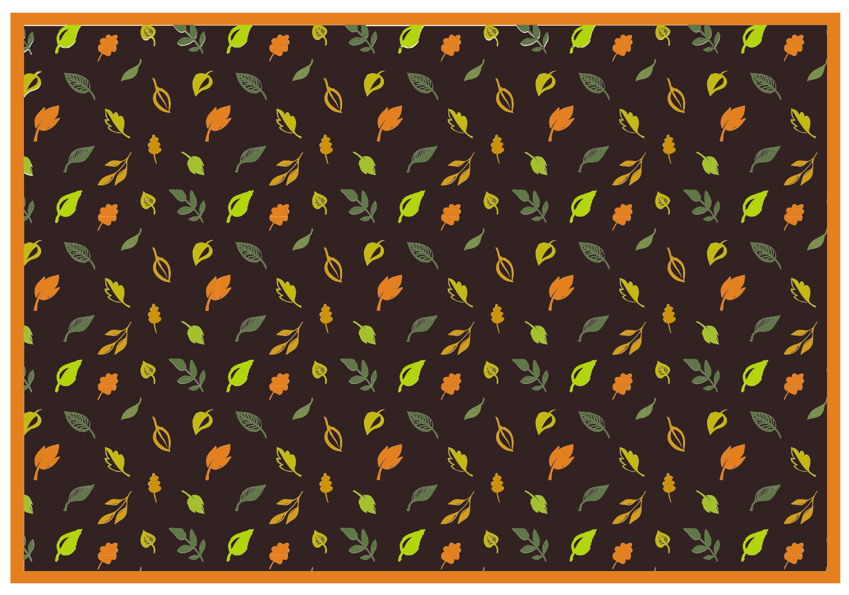 Autumnal Leaves Pattern floral rug - TenStickers