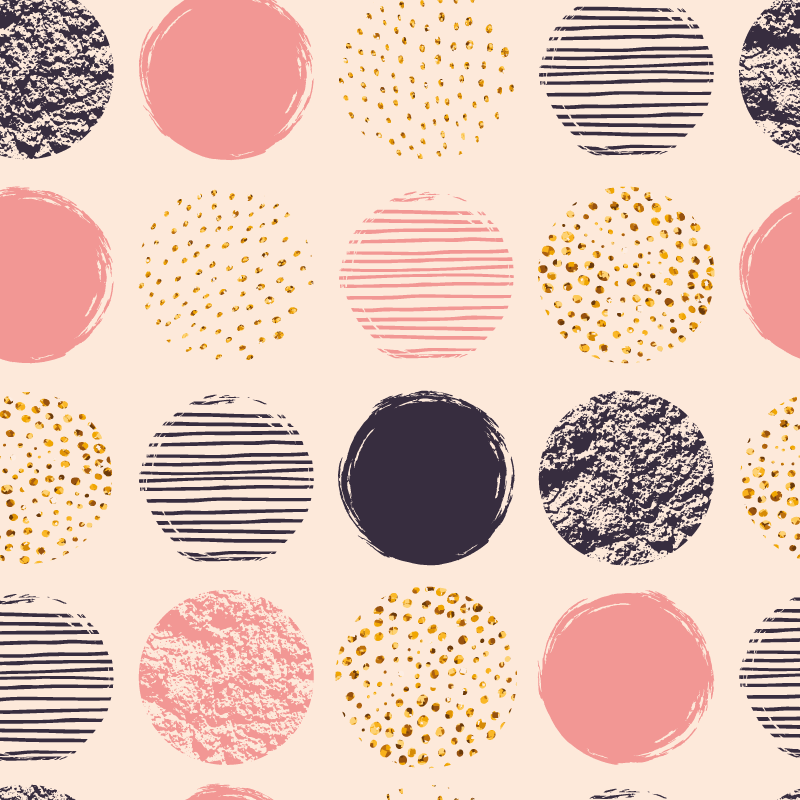 Polka Dots Ensemble geometric rug - TenStickers