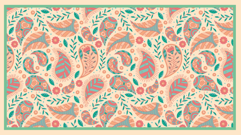 Paisley Pattern Fusion mandala rug - TenStickers