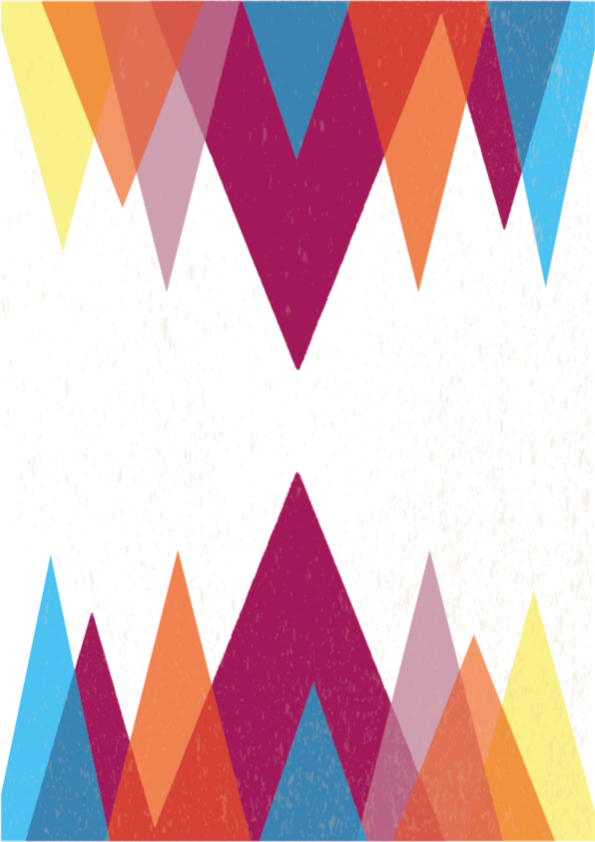 Colorful Triangles Arrangement geometric rug - TenStickers
