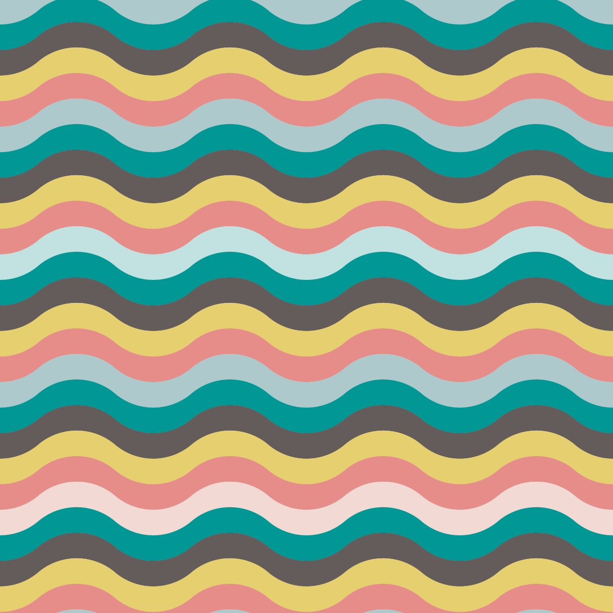Wavy Striped Pattern stripes rug - TenStickers