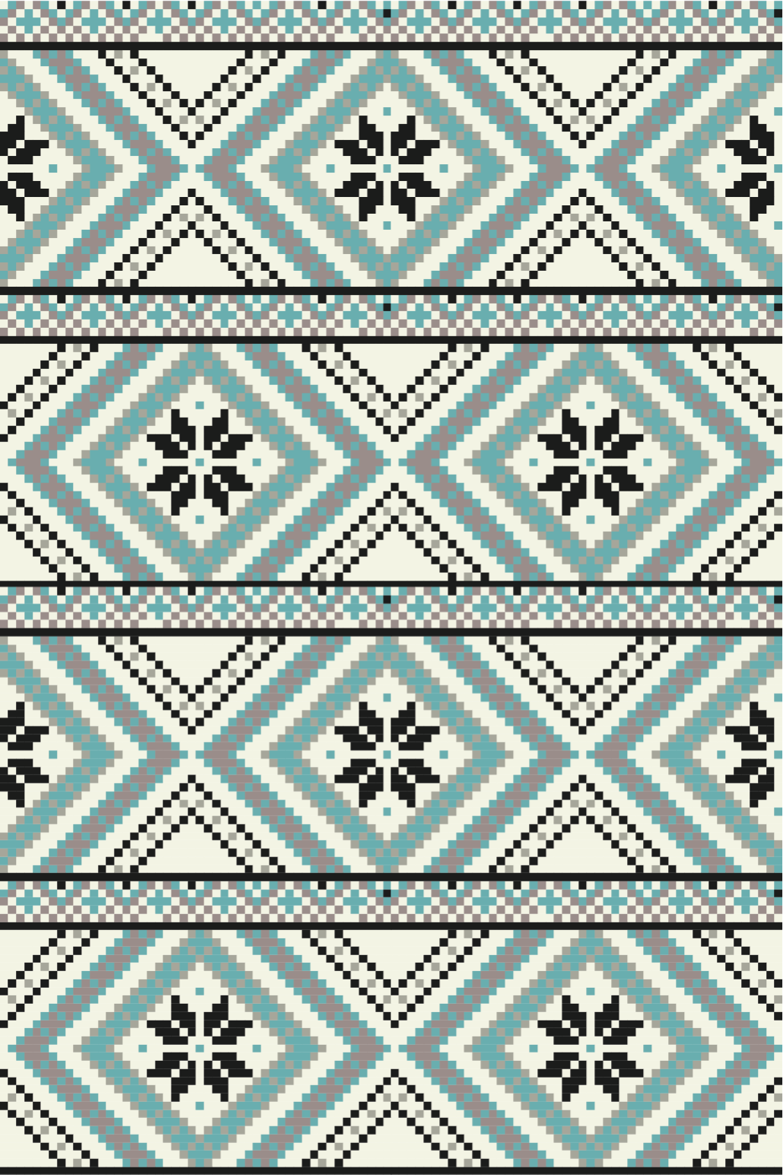 Geometric rug with tribal design - TenStickers