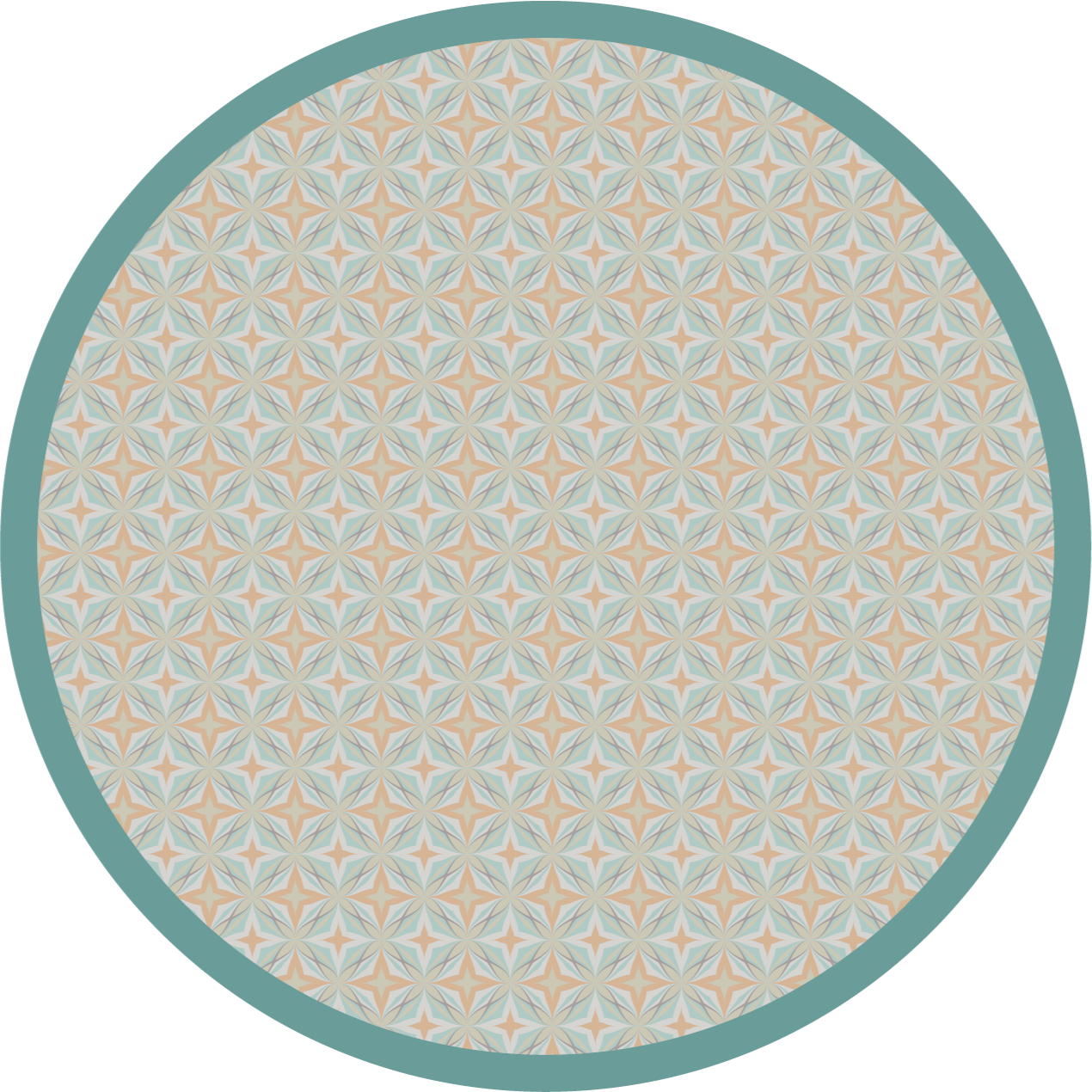 Mosaic rug mosaic pattern circle - TenStickers