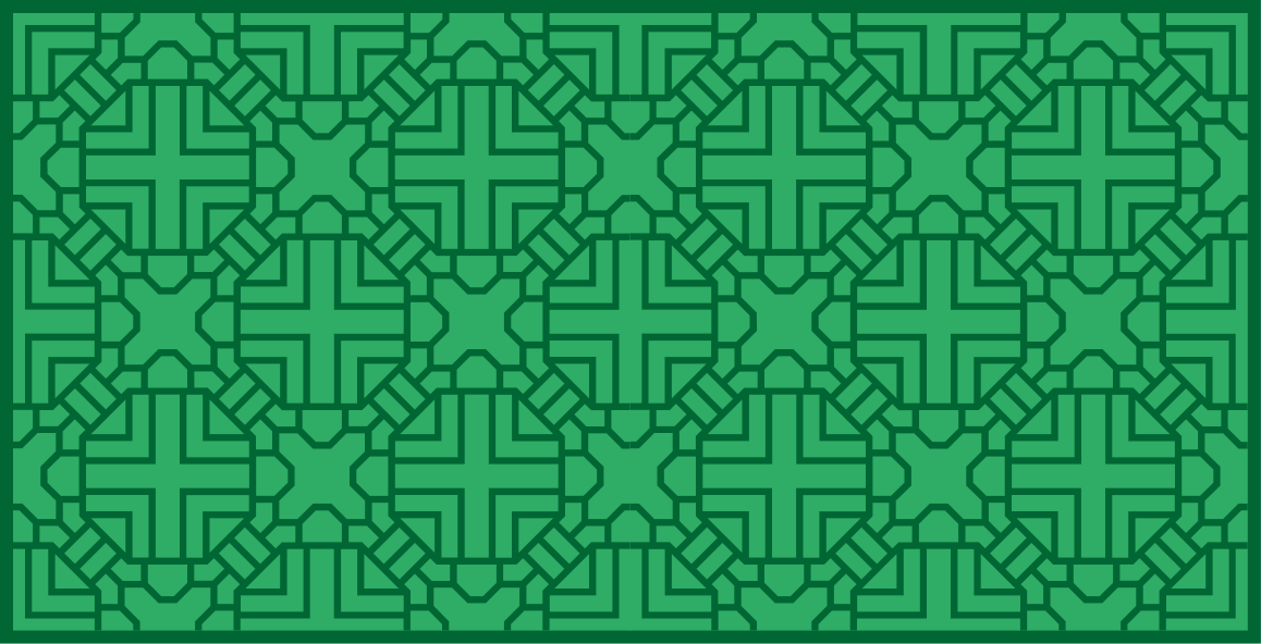 Geometric rug with green pattern - TenStickers