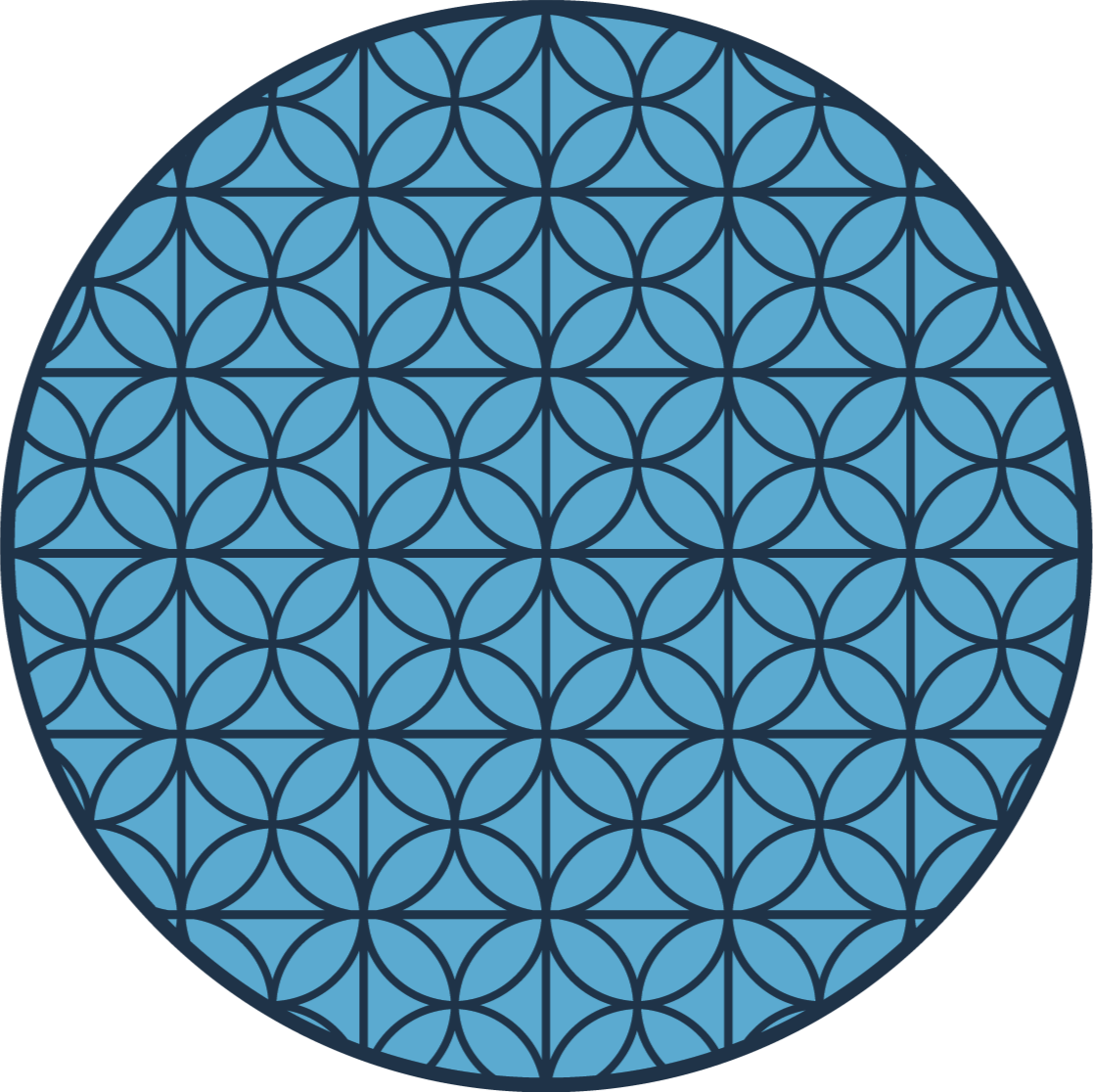 Geometric rug circular pattern design - TenStickers