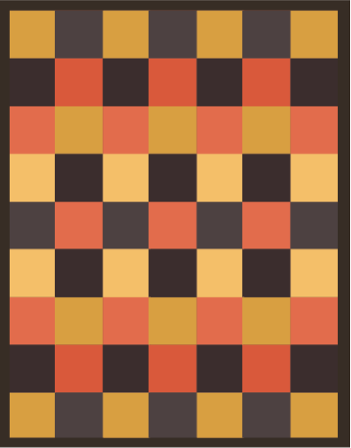 Geometric rug in geometric checkerboard design - TenStickers
