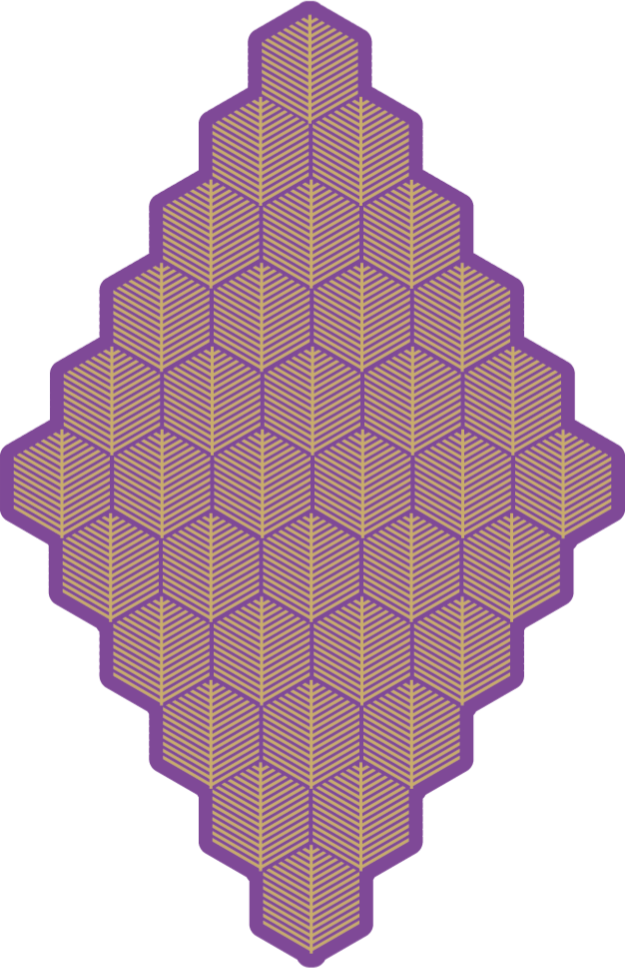 Abstract Purple Hexagons geometric rug - TenStickers