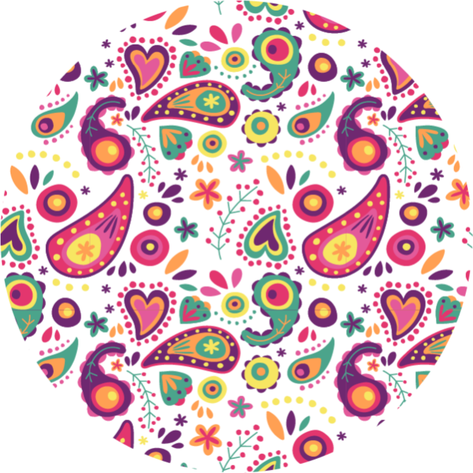 Colorful Paisley Pattern floral rug - TenStickers