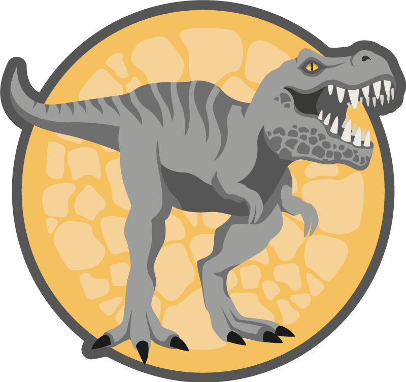 Dinosaur Circular Design kids carpet - TenStickers