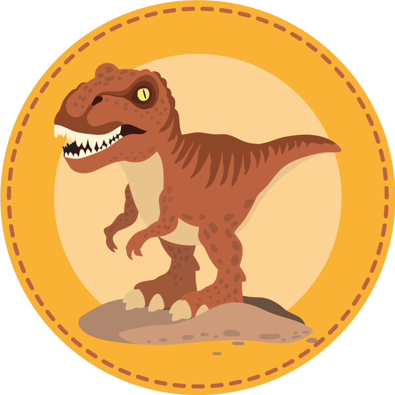 Dinosaur Round Rug kids carpet - TenStickers