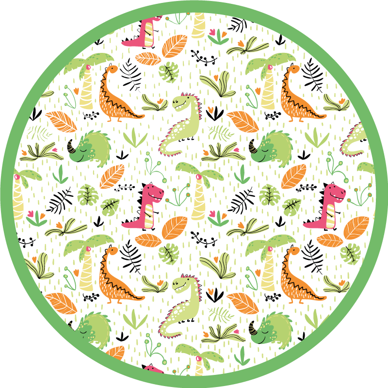 Safari Adventure Circle kids rug - TenStickers