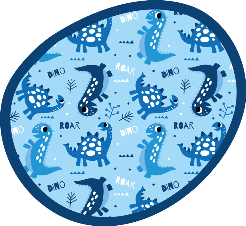 Dinosaur Playtime Circle kids rug - TenStickers