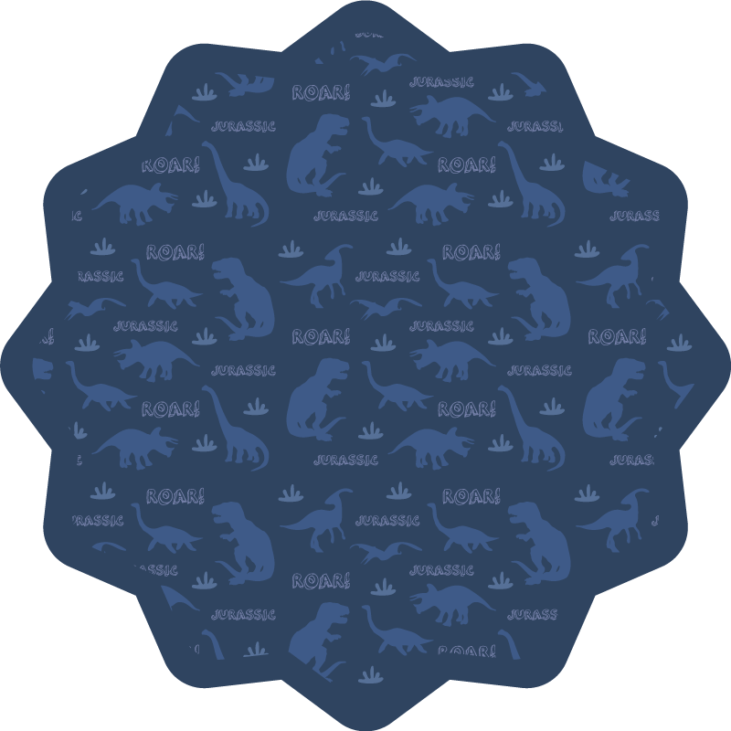 Dinosaur Outlines kids rug - TenStickers