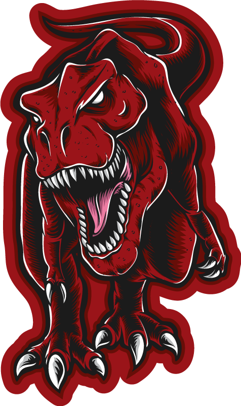 Ferocious Dinosaur animal mat - TenStickers