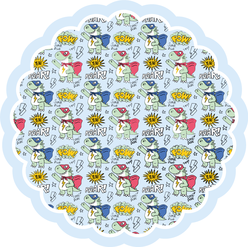 Superhero Dinos kids carpet - TenStickers