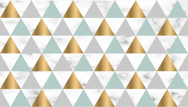 Geometric rug triad design - TenStickers