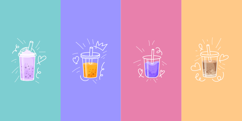 Beverage Doodle Squares quote rug - TenStickers