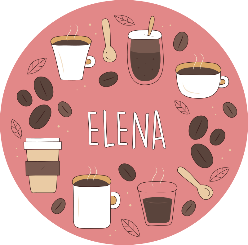 Personalized Caffeine custom floor mat - TenStickers