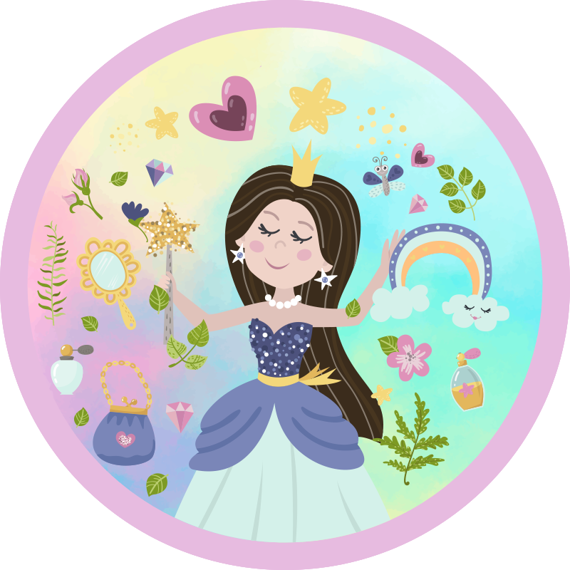 Fairytale Princess kids carpet - TenStickers