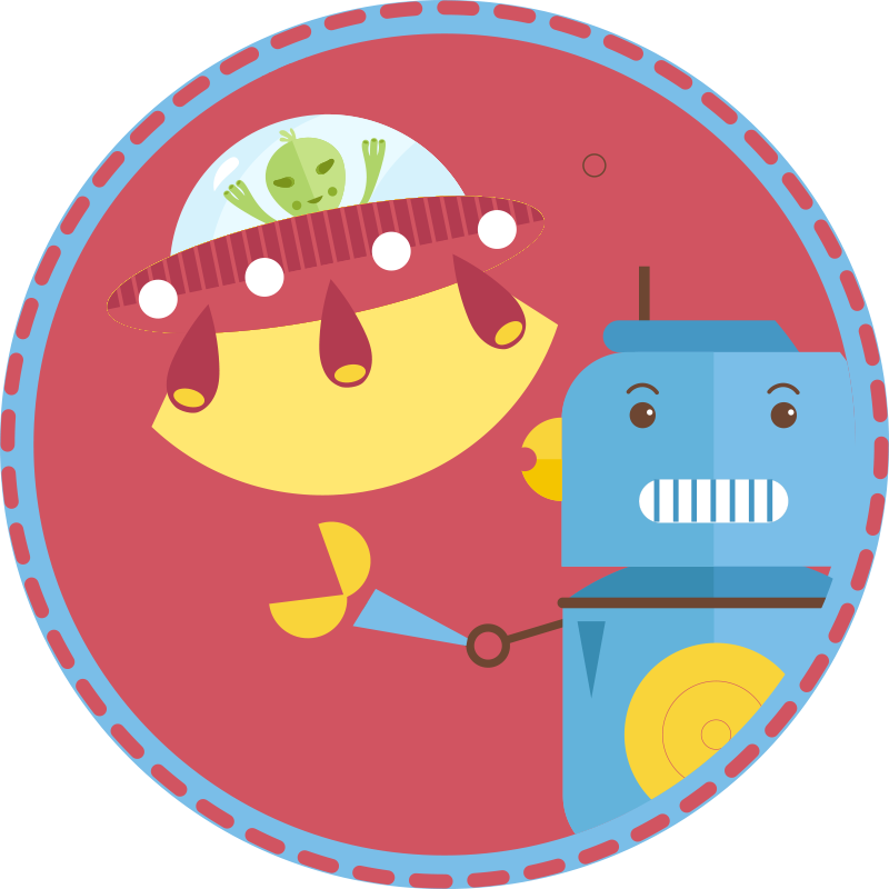 Submarine Robot Play kids carpet - TenStickers