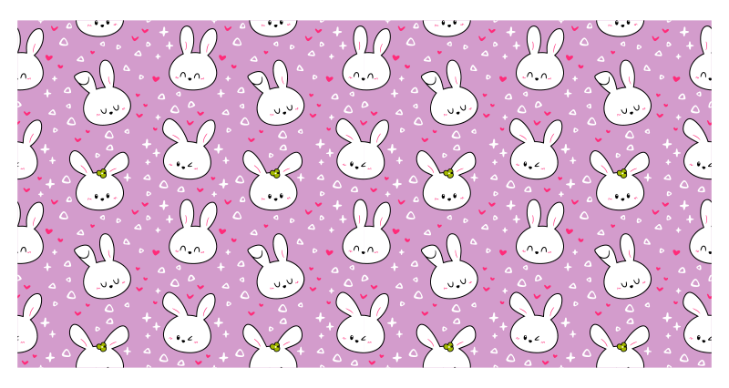 Bunny Patterns nursery rug - TenStickers