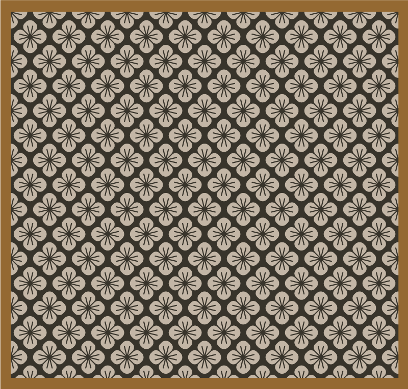 Geometric rug with floral geometric design - TenStickers