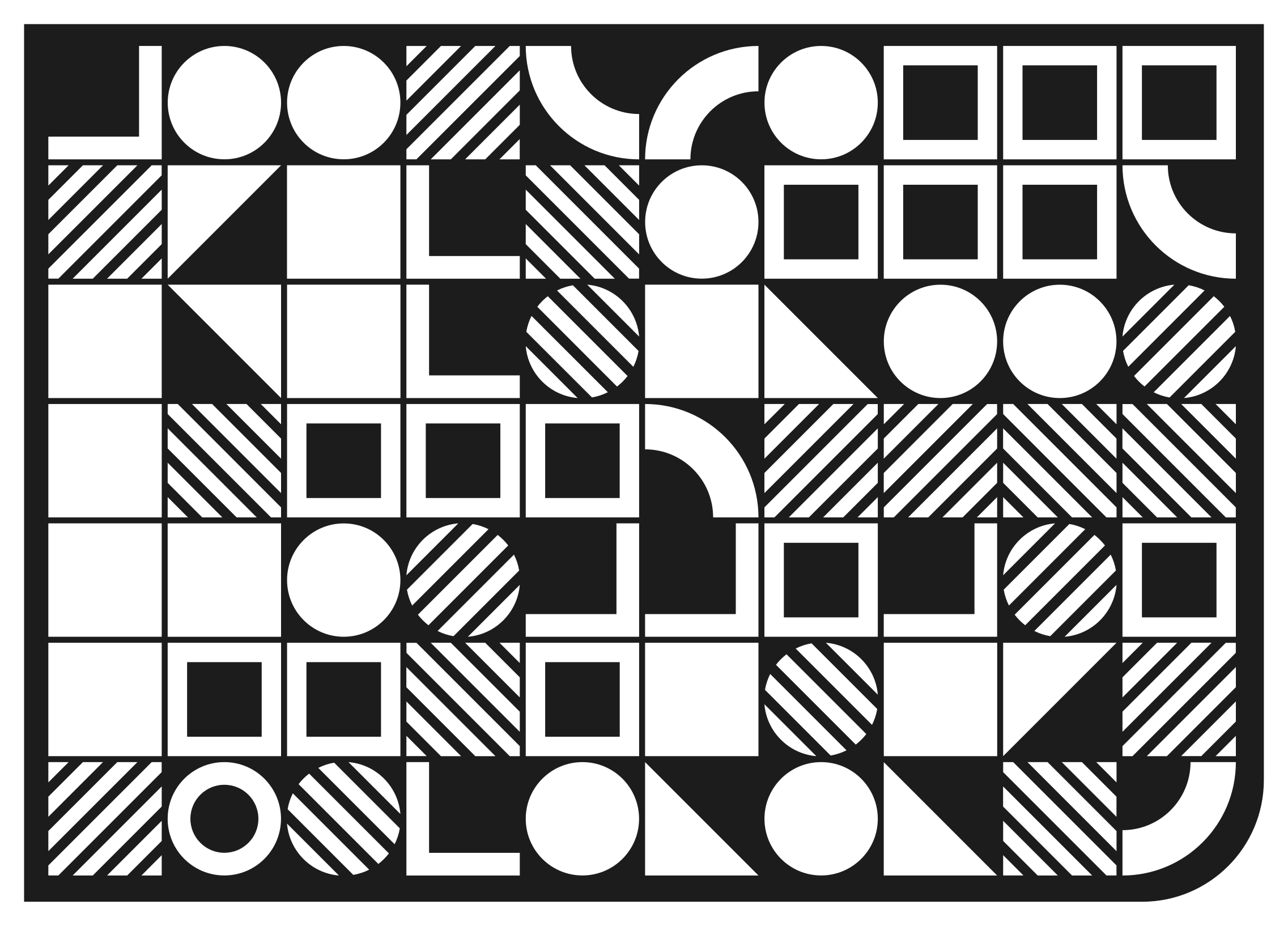 Geometric rug with balanced geometric shapes - TenStickers
