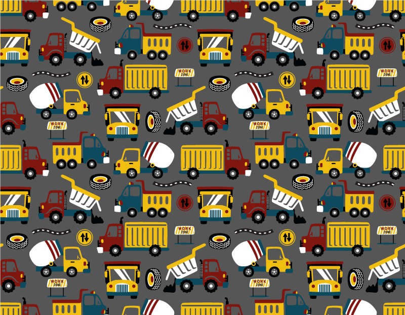 City construction road rug - TenStickers