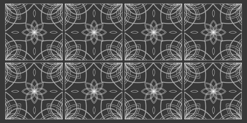 Botanical Sketch floral rug - TenStickers