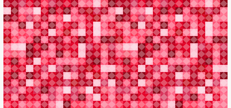 Red geometric pattern geometric rug - TenStickers