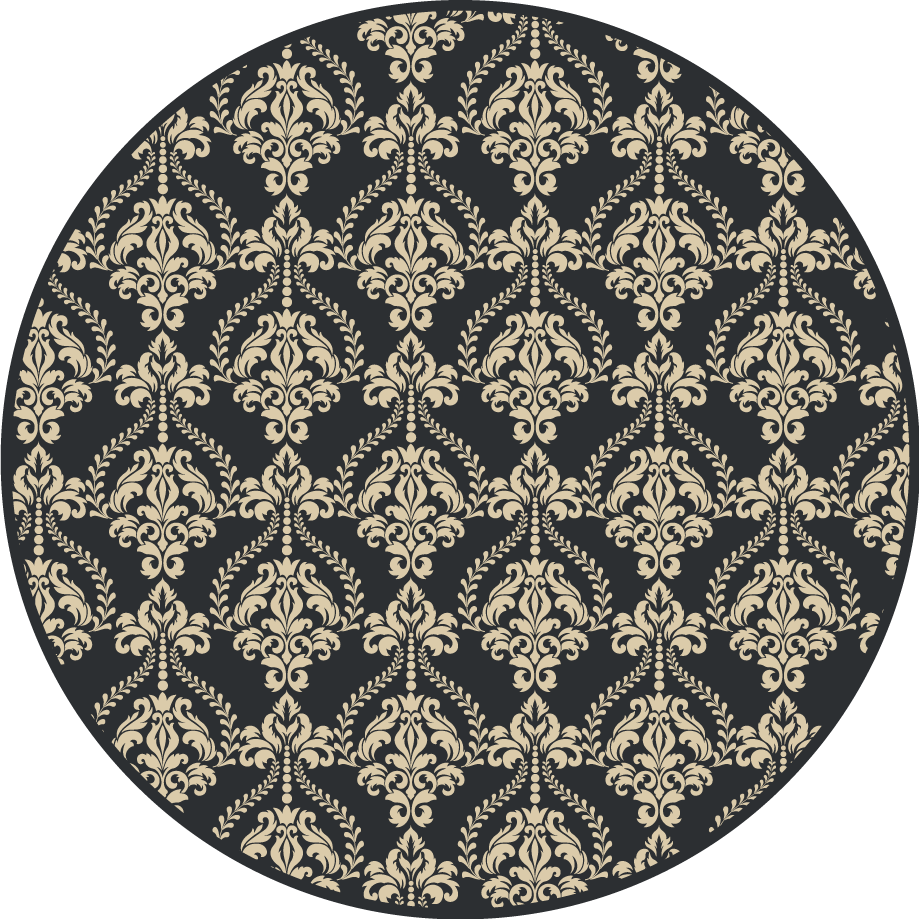 Ornate Pattern Overlay vintage rug - TenStickers