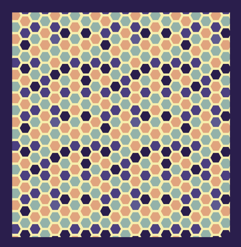 Hexagonal Mosaic geometric rug - TenStickers