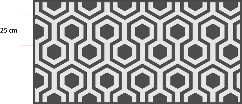 Hexagonal Patterns geometric rug - TenStickers