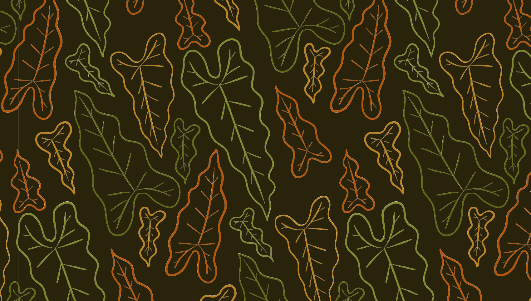 Leafy Contours floral rug - TenStickers